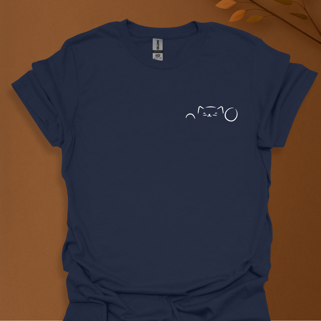 Peekaboo Cat Minimalist T-Shirt