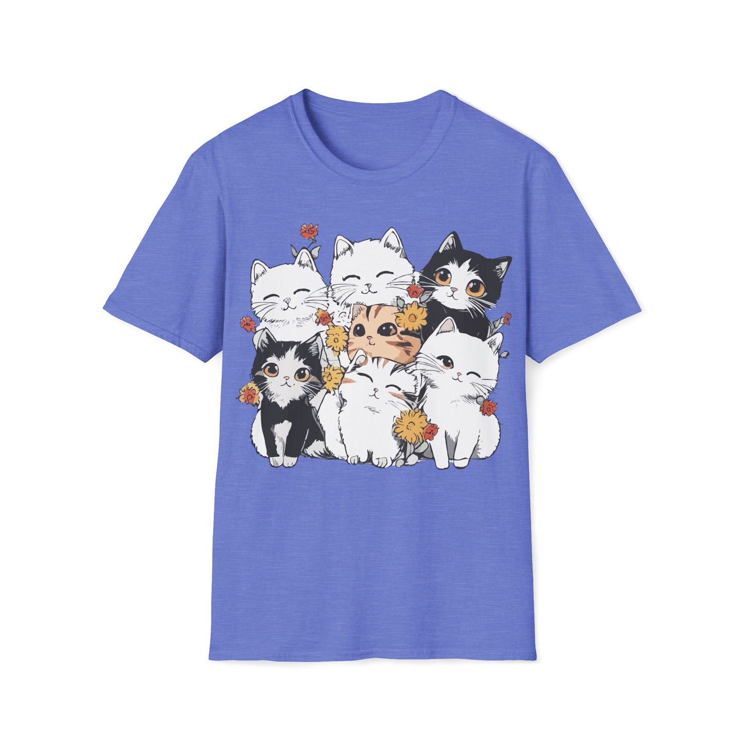 Purrfectly Bloomed – Cute Floral Cat T-Shirt