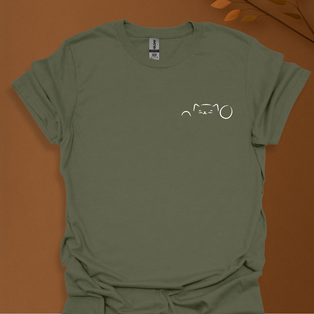 Peekaboo Cat Minimalist T-Shirt